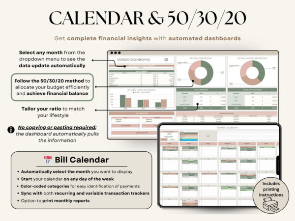 Ultimate Annual Budget Spreadsheet Excel Google Sheets Budget Template Monthly Budget Tracker Financial Planner Bill Tracker Debt Tracker - Image 2