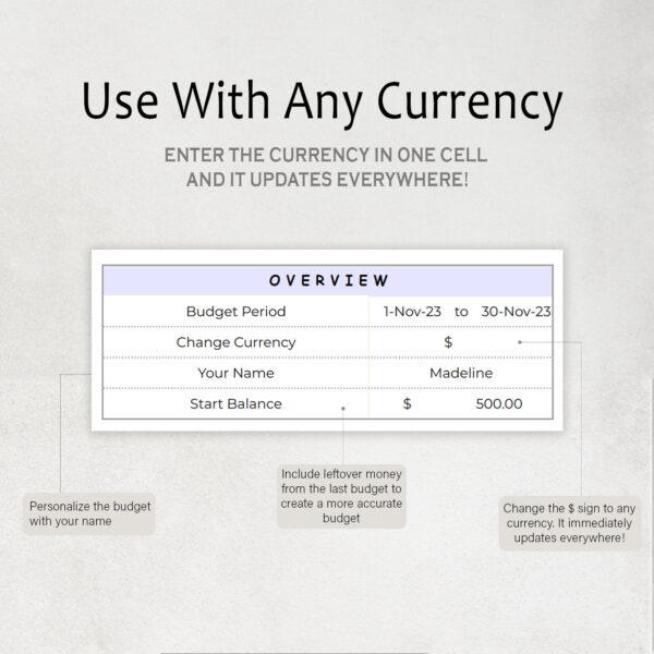 Budget Planner Google Sheet Monthly Budget Spreadsheet Paycheck Budget Template Simple Weekly Financial Planner Beginners Biweekly Budgeting - Image 2