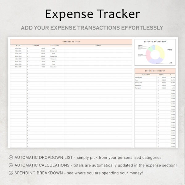 Budget Planner Google Sheet Monthly Budget Spreadsheet Paycheck Budget Template Simple Weekly Financial Planner Beginners Biweekly Budgeting - Image 5