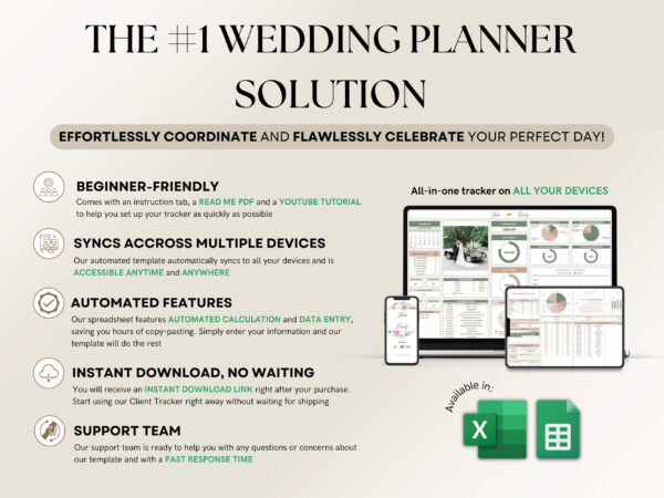 The Ultimate Wedding Planner – Compatible with Google Sheets & Excel - Image 7