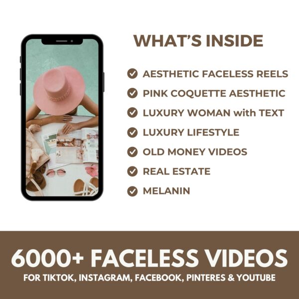 6000+ Aesthetic Faceless Video Reels + Story MRR&PLR resell | Affiliate Marketing, Email, Social Media Instagram Templates Digital - Image 4