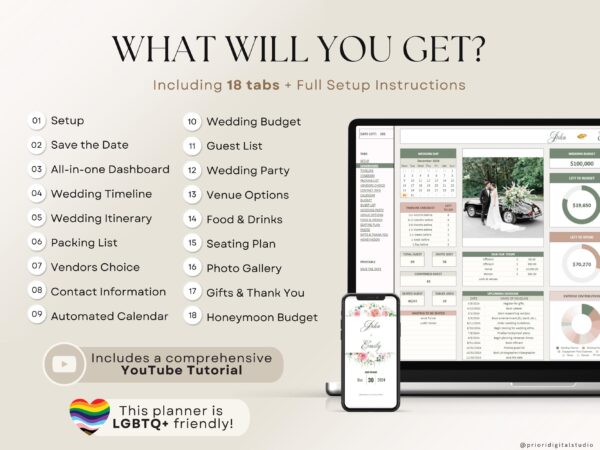 The Ultimate Wedding Planner – Compatible with Google Sheets & Excel - Image 10