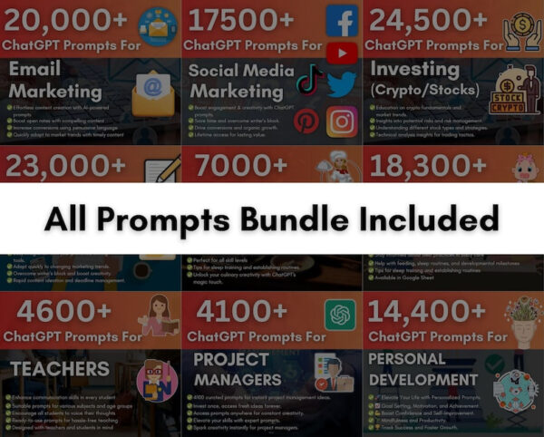 The Ultimate ChatGPT Prompt Bundle with +150,000 Prompts! - Image 5